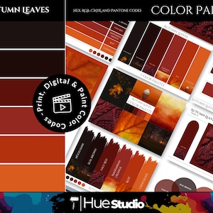 Herbstlaub Brand Farbpalette: Canva Template (Digitaler Download)