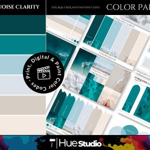Türkise Markenfarbpalette: Canva Deluxe Branding Kit (Digitaler Download)