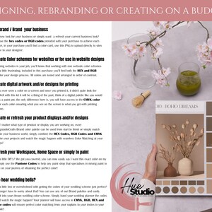 Marken-Farbpalette | Luxus-Farbpalette | Farbpalette mit CMYK, RGB & Hex Codes | Premium Farbpalette | Boho-Träume Bild 3