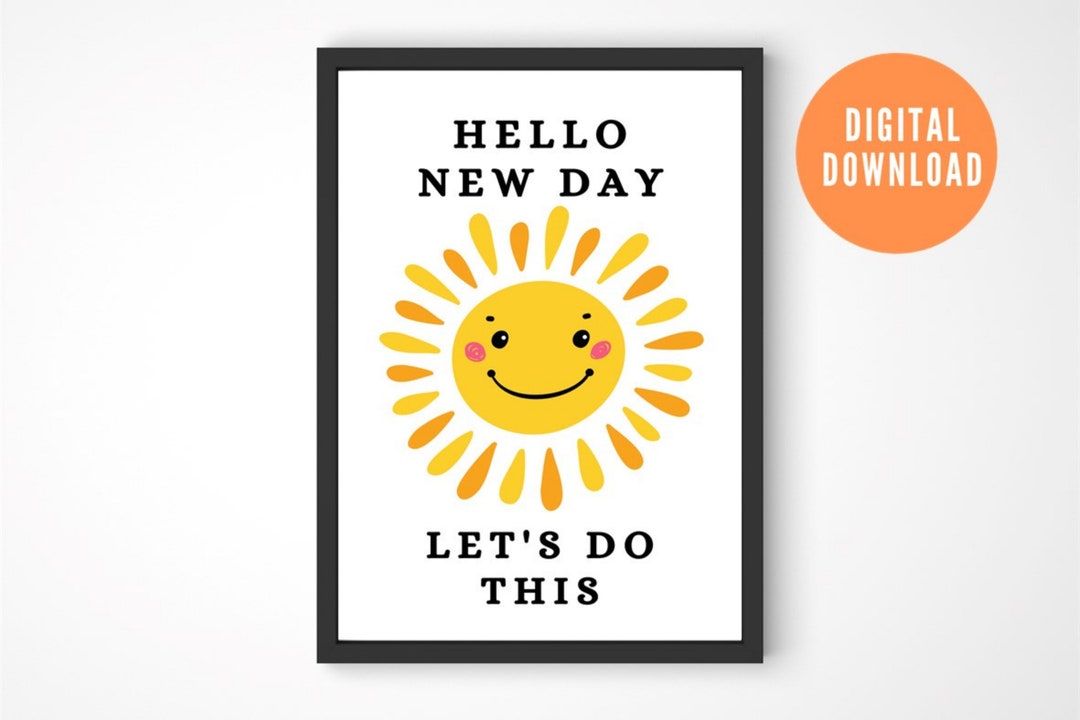 Motivational Happy Wall Art Digital Download Etsy
