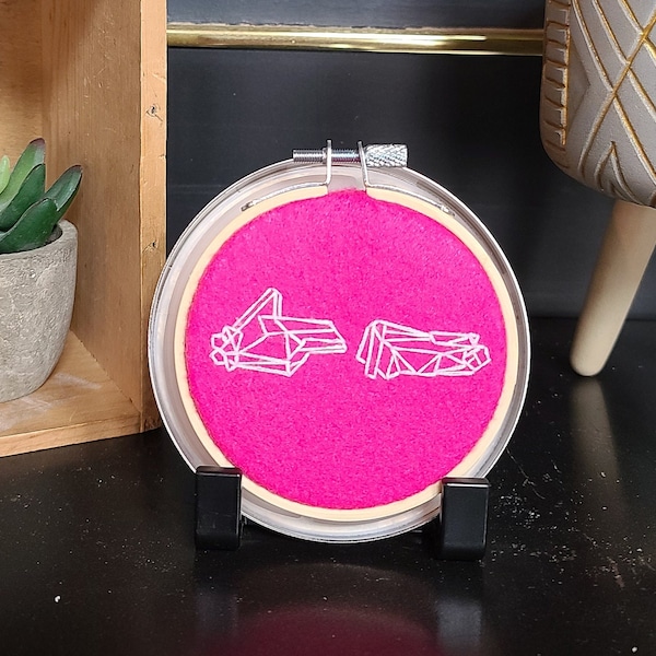 Tiny Run the Jewels Embroidery, RTJ Embroidery Art, 3in hoop