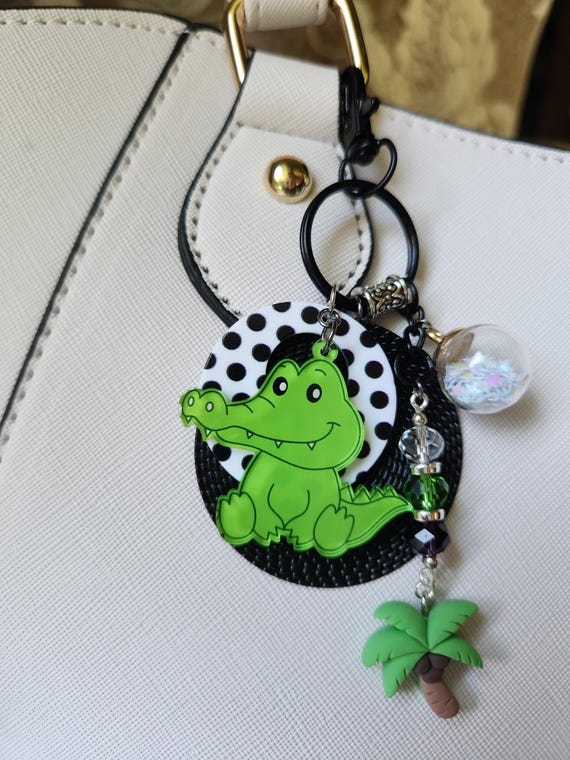 Alligator Taschenanhänger Handtasche Bling Schmuck