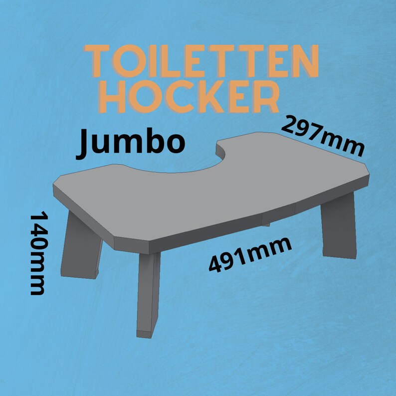 Tabouret de toilette Jumbo Fichier DXF image 1