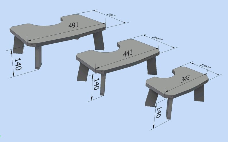 Tabouret de toilette Jumbo Fichier DXF image 3