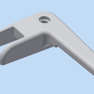 VW LT sliding door handle inside left 3D model for printing or milling stl stp file