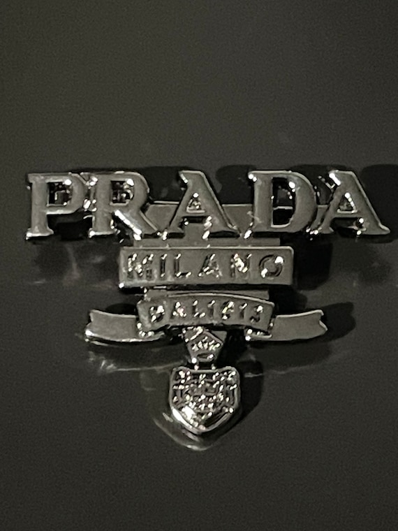 Vintage Prada Silver Tone Brooch - Etsy