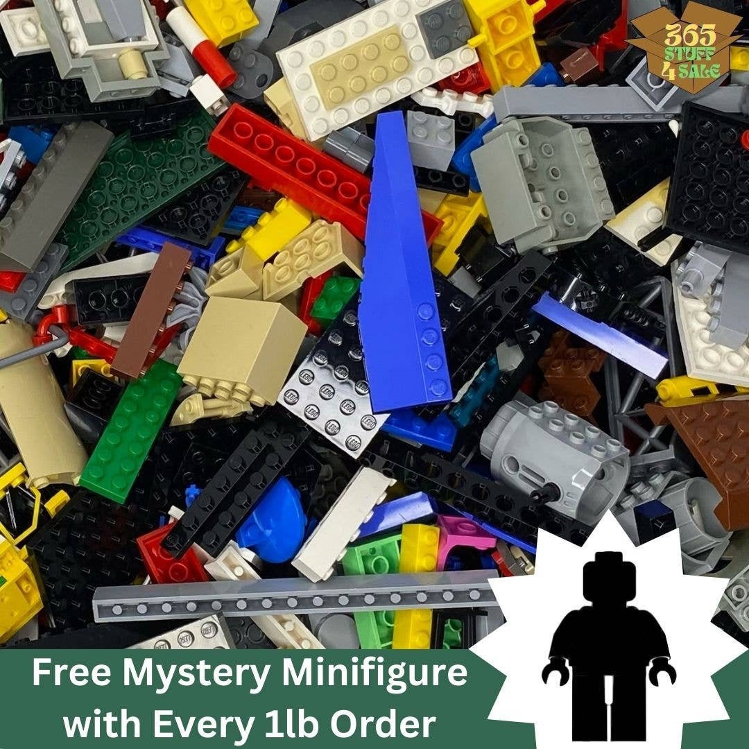 MIXED LEGO Bricks and Pieces 1lb With Free Mystery Minifigure Etsy