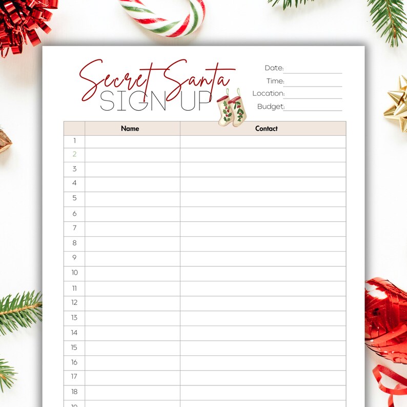 Office Gift Exchange Survey Form BUNDLE, Secret Santa Coworker