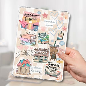 Beach Town Romance Sticker Collage Kindle Insert, Small Town Friends to Lovers, Kindle Decorating, Cute Bookish Accessories Kindle and Kobo