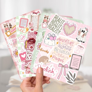 Printable Sticker Collage BUNDLE Kindle Insert, Cute Kindle Inserts, Kindle Decorating, Paperwhite, Oasis, 11 gen, Scribe, Basic, Kobo, Boox