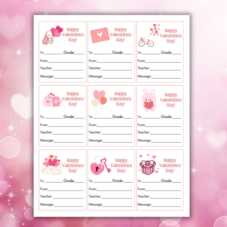 PRINTABLE Valentine's Day Candy Gram Flyer, PTO, PTA Valentine's Day ...