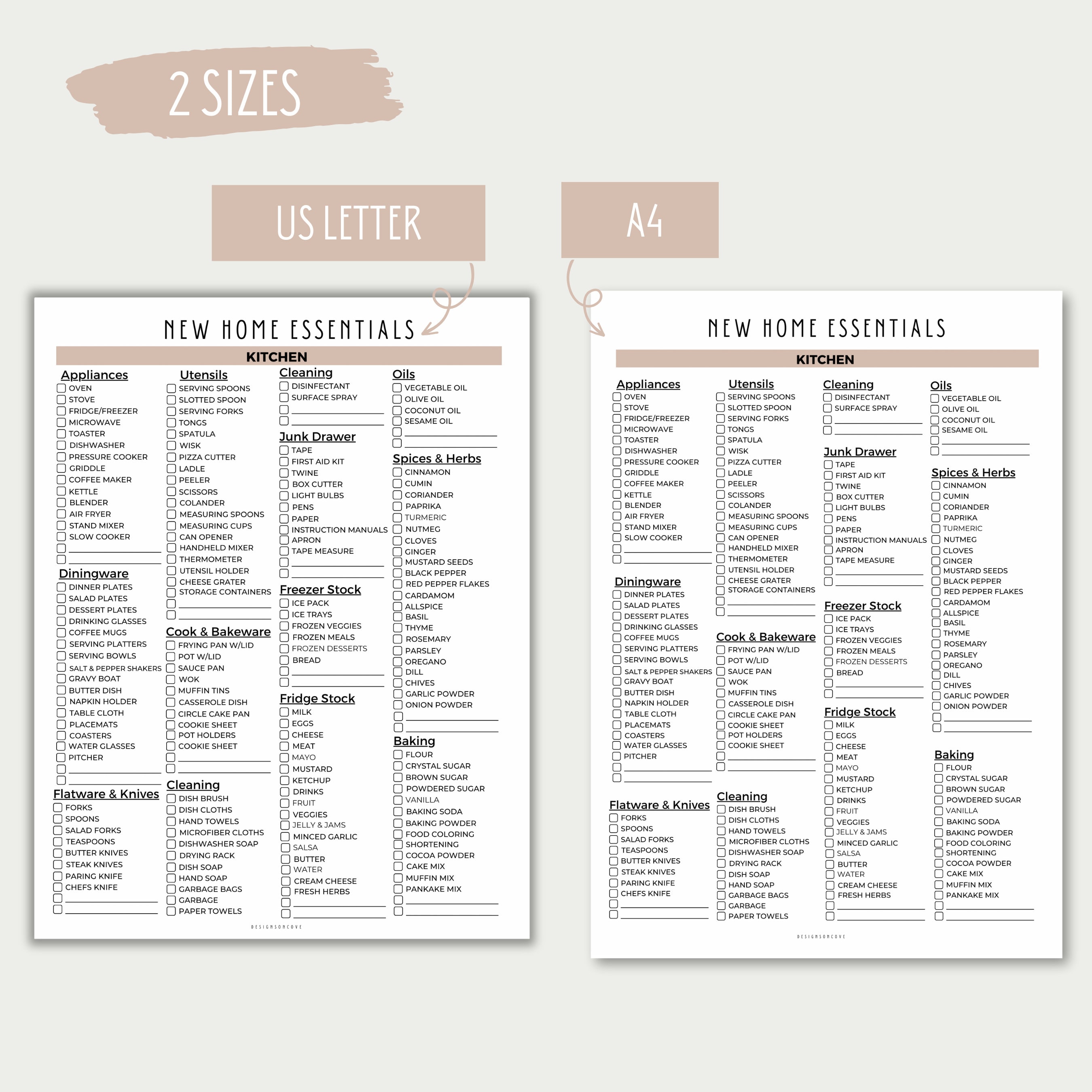 New Home Essentials Checklist, Moving Checklist Printable, New Home ...