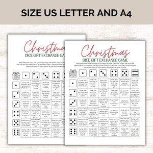 Roll the Dice Gift Exchange Game, Christmas Gift Exchange Dice Game ...