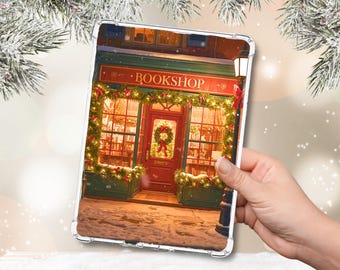 Christmas Bookshop Kindle Insert, Festive Holiday Bookstore Kindle Insert, Kindle Decorating, Cute Bookish Accessories for Kindle and Kobo