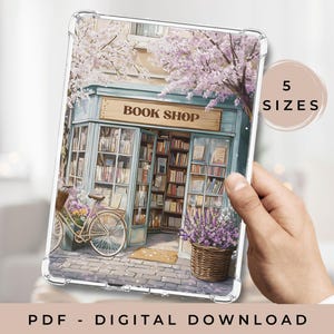 Printable Bookstore Kindle Insert, Spring Bookish Gift, Paper Kindle Skin, EReader Gift, Paperwhite, Oasis, 11 gen, Scribe, Basic
