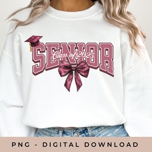 Kokette Senior 2025 PNG, High School Senior Shirt Design, 2025 Graduate Bow Grafik, Senior Pink Bow PNG, 2025 College Graduate Varsity PNG