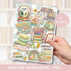 Printable Bookish Baddie Kindle Insert, Bookish Sticker Collage, Kindle Decorating, Paperwhite, Oasis, 11 gen, Scribe, Basic, Kobo,Boox