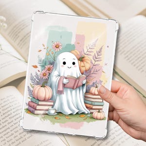 Pastel Ghost Spooky Kindle Insert, Cute Halloween Kindle Insert, Kindle Decorating, Bookish Accessories for Kindle and Kobo, Spooky Season