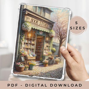 Printable Bookstore Kindle Insert, Spring Bookish Gift, Paper Kindle Skin, EReader Gift, Paperwhite, Oasis, 11 gen, Scribe, Basic