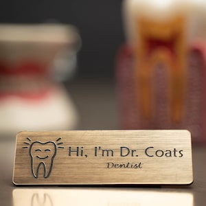 Custom Engraved Name Tags with Magnet