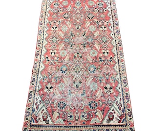 Vintage-Style 3'x6' Handmade Wool Rug