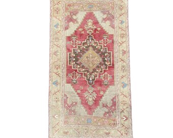Oushak Turkish Rug (3.5x6): Hand-Knotted Wool, Distressed Boho Chic Small Rug