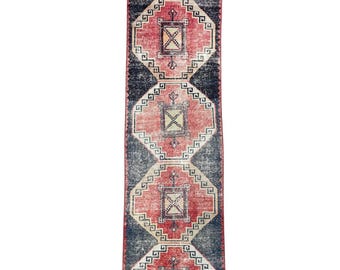 Turkish Runner Rug 2'6"x10'8" | Handmade Wool Rug