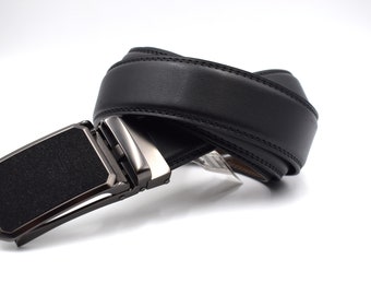 One Size Genuine Leather Black Belt