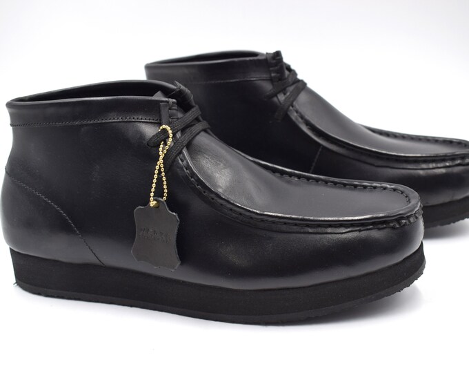 blue and cream wallabees