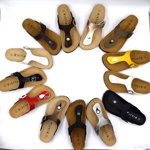 Sandalias MIRAF, Sandalias veganas, Sandalias de cuero, Sandalias Birkinstock, Sandalias para mujer imagen 1