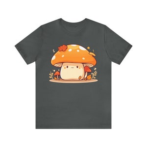 Chonky Shroomie Jersey Short Sleeve Tee - Cute Mushroom Tops - Mushroom Clothing