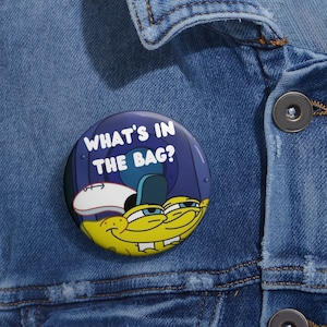 SpongyBob Pin Buttons - Cute Trading Pin - SpongyBob Button Pin