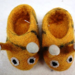 10 CM Handmade Snail Design Booties-Wool Booties-Felted Toddler&#39;s Shoes-Children&#39;s Booties-Unisex  Booties & Shoes
