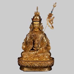Guru Rinpoche Statue | Artisan-Crafted with Devotion in Nepal | Collector&#39;s Sacred Dharma Statue | Empower Your Space with Peaceful Energy