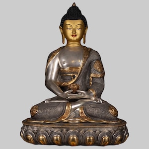 Amitabha Buddha Statue | Handcrafted Buddhist Deity Sculpture for Meditation |  Artisan-Made in Nepal | Unique Collectible Buddhist Art