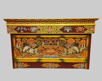 Handmade Tibetan Folding Table: Artisan Crafted in Nepal