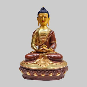 Elegant Handcrafted Amitabha Buddha Statue | Amitabha Buddha Sculpture | Elegant Home Altar or Gift for Buddhists