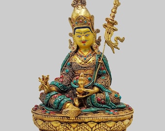 24K金鍍金パドマサンバヴァ像｜手作り銅製仏教美術 - Etsy 日本