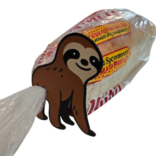 Sloth Butt Bread Clip - Funny Novelty Kitchen Bag Sealer