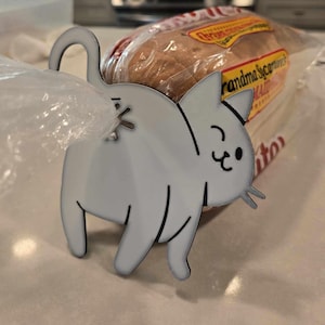 Funny Cat Butt Bread Clip: 3D Printed Reusable Bag Sealer