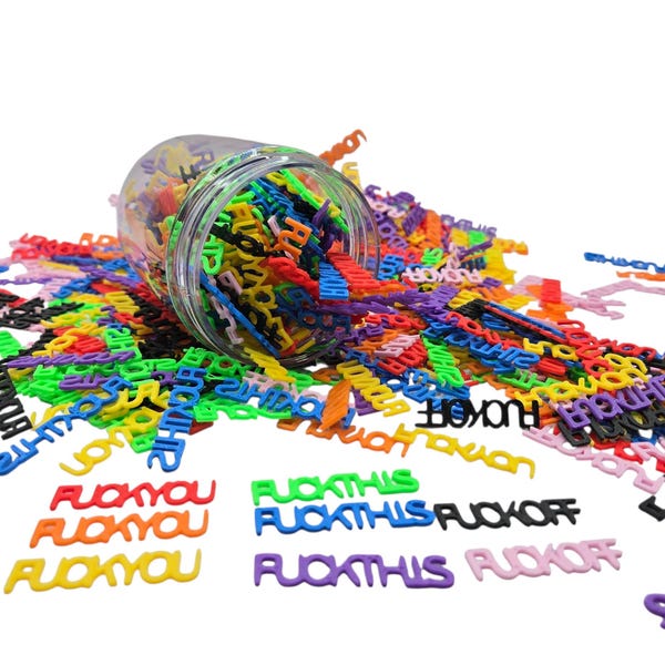 Rainbow Swear Word Jar - Funny Desk Decor Office Gag Gift