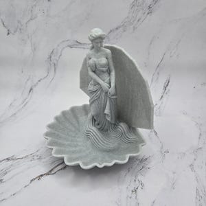 Aphrodite Shell Trinket Holder, Venus Ring Dish, Greek Mythology Vanity Decor zdjęcie 7