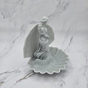 Aphrodite Shell Trinket Holder, Venus Ring Dish, Greek Mythology Vanity Decor zdjęcie 8