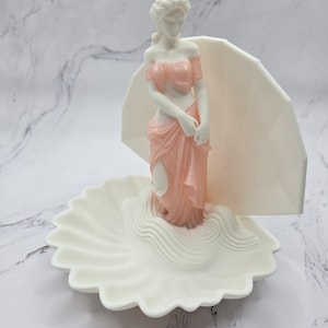 Aphrodite Shell Trinket Holder, Venus Ring Dish, Greek Mythology Vanity Decor zdjęcie 13