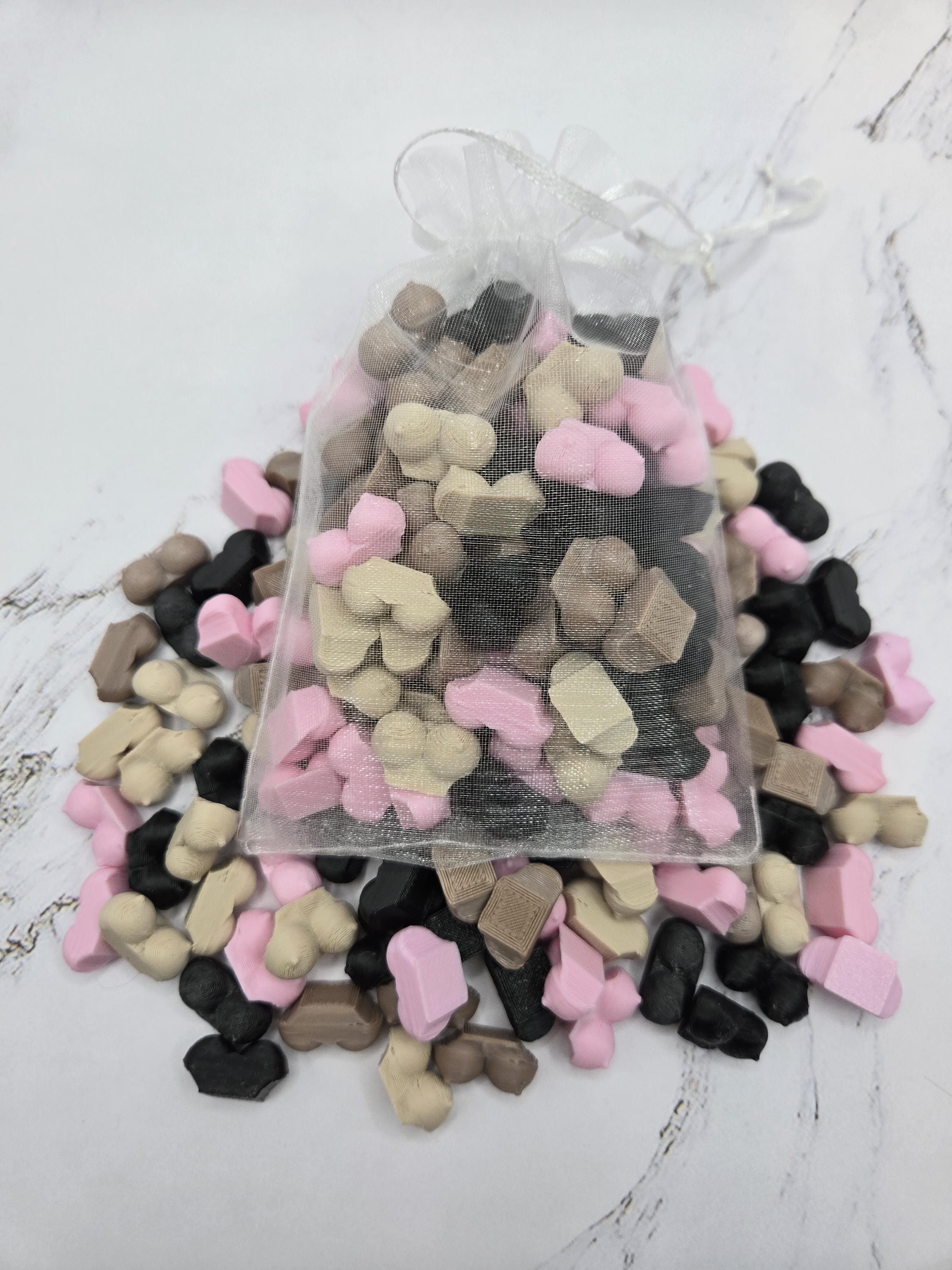 Bag of Boobs Tiny Novelty Figurines Funny Bachelorette Party Prank Gag Gift