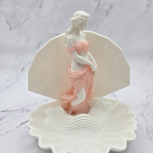 Aphrodite Shell Trinket Holder, Venus Ring Dish, Greek Mythology Vanity Decor Pink Elixir