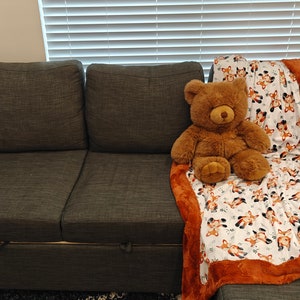 Woodland Fox Minky Blanket / La manta perfecta para todas las edades / Throw Blanket / Couch Snuggle imagen 3