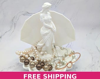 Aphrodite Shell Trinket Dish - Venus Ring Dish Vanity Decor