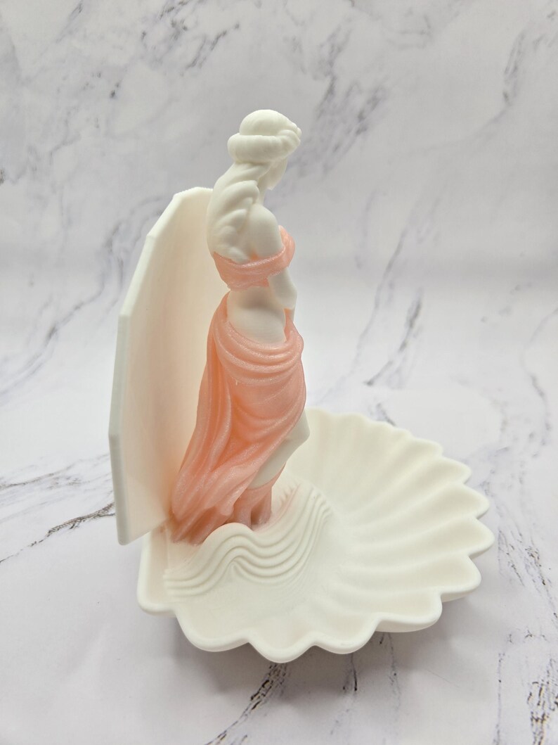 Aphrodite Shell Trinket Holder, Venus Ring Dish, Greek Mythology Vanity Decor zdjęcie 11