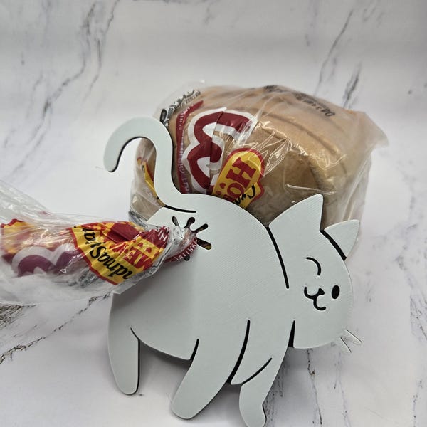 Funny Cat Butt Bread Clip, 3D Printed Reusable Bag Sealer